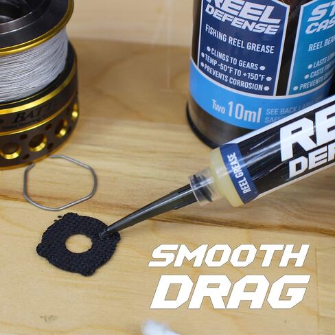 Extant Labs Reel Care Combo: Fishing Reel Oil and Grease Kit, 2X 10ml Syringe - Spinning, Baitcasting, Freshwater, Saltwater, Hardwater Reel Maintenance - Low Temp Performance -50F/-40C in Saudi Arabia