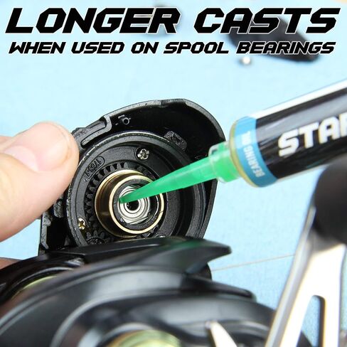 Extant Labs Reel Care Combo: Fishing Reel Oil and Grease Kit, 2X 10ml Syringe - Spinning, Baitcasting, Freshwater, Saltwater, Hardwater Reel Maintenance - Low Temp Performance -50F/-40C in Saudi Arabia