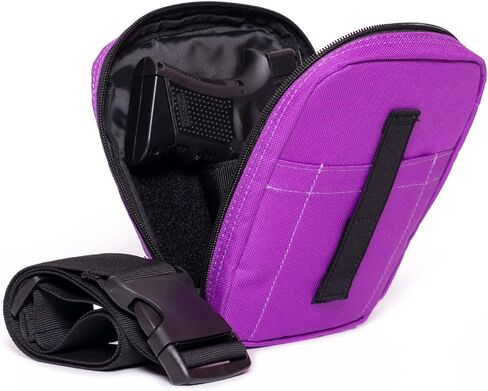 Women's Concealed Carry Gun Bag Leopard Tactical Soft Pistol Case Wide Nylon Belt Holster Pouch Waist Fanny Pack Fits Mid Compact Handguns for Everyday Carry (Brown Leopard) in Saudi Arabia