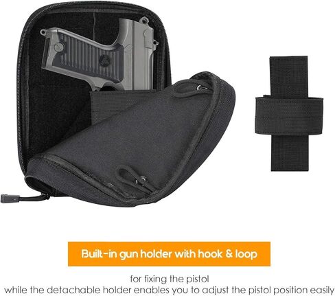ProCase Concealed Gun Pouch, Multipurpose Carry Pistol Holster Fanny Pack Waist Bag for Handgun with Belt Loops in Saudi Arabia
