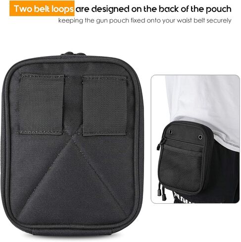 ProCase Concealed Gun Pouch, Multipurpose Carry Pistol Holster Fanny Pack Waist Bag for Handgun with Belt Loops in Saudi Arabia
