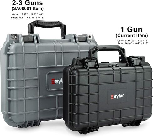 Eylar Tactical Hard Gun Case Water & Shock Proof With Foam TSA Approved 11.6 Inch 8.3 Inch 3.8 Inch in Kuwait