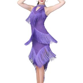 Women 1920s Shiny Fringe Halter Neck Dress Roaring Flapper Gatsby Latin Dance Sexy Sparkly Sequins Bodycon Dress