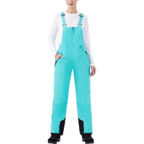 WULFUL Womens Insulated Snow Bibs Waterproof Winter Ski Pants Snowboarding Overalls in Kuwait