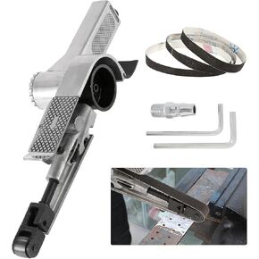 BEAMNOVA Mini Air Belt Sander for Woodworking Metal Working 3/8 Inch Handheld Angle Grinder Industrial Pneumatic Tool with 3 Belts 60/80/100 Grit in Saudi Arabia