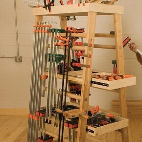 Woodworking Project Paper Plan to Build Clamp Rack in Saudi Arabia