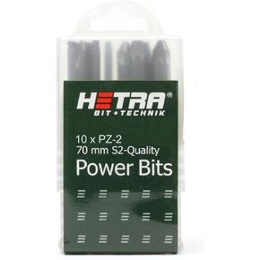 Hetra (70mm) 2.75 In. Magnetic Power Bit 10 Piece Pz-2, Pozi Drive Power Bits #2 in Saudi Arabia