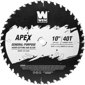 WEN BL1040 10-Inch 40-Tooth Carbide-Tipped Professional Woodworking Saw Blade for Miter Saws and Table Saws in Kuwait