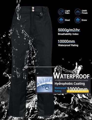 GEMYSE Women's Insulated Waterproof Ski Snow Pants Winter Windproof Snowboard Bottoms in Kuwait