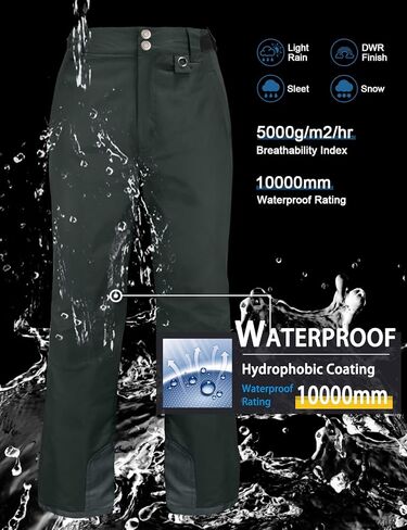 GEMYSE Women's Insulated Waterproof Ski Snow Pants Winter Windproof Snowboard Bottoms in Kuwait