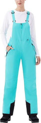 WULFUL Womens Insulated Snow Bibs Waterproof Winter Ski Pants Snowboarding Overalls in Kuwait