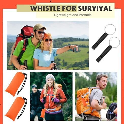12 Set Emergency Sleeping Bag Survival Bivvy Sack Blanket with Whistles Lightweight Portable Thermal Survival Bag Thick Mylar Tent with Hood Extension Nylon Stuff Sack for Camping Hiking Outdoor in Saudi Arabia