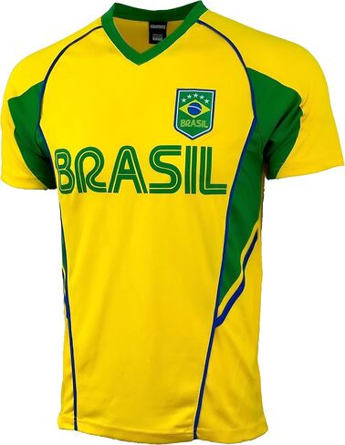 Icon Sports Boy's Brazil Performance Jersey, Youth Sizes Brazil Futbol Shirt, Brasil Soccer Short Sleeves Tee Shirt in Saudi Arabia