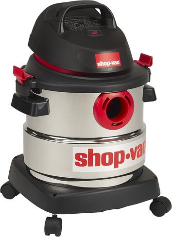 Shop-Vac 5989300 مكنسة كهربائية جافة ورطبة سعة 5 جالون 4.5 ذروة HP من الفولاذ المقاوم للصدأ، أسود، أسود in Saudi Arabia