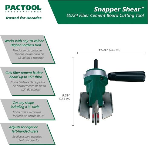 PacTool SS724 Snapper Shear Pro - أداة قطع لألواح الأسمنت الليفي - مقصات كهربائية أدوات كهربائية احترافية in Kuwait