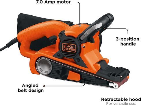 BLACK+DECKER Belt Sander with Dust Bag, 7-Amp, 3-Inch by 21-Inch (DS321) in Saudi Arabia