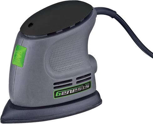 Genesis GPS2303 1/4 Sheet Palm Sander with Palm Grip, Dust-Protected Switch, Dust Bag, and Sandpaper Assortment in Saudi Arabia