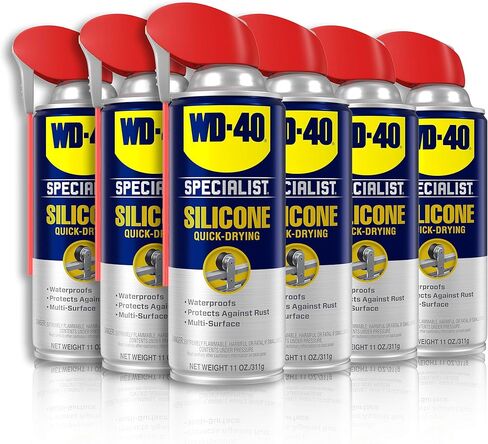WD-40 زيت تشحيم السيليكون المتخصص مع بخاخات القش الذكية بطريقتين، 11 أونصة in Kuwait