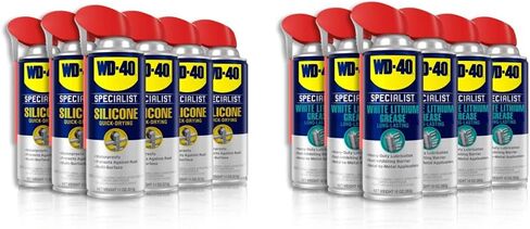 WD-40 زيت تشحيم السيليكون المتخصص مع بخاخات القش الذكية بطريقتين، 11 أونصة in Kuwait