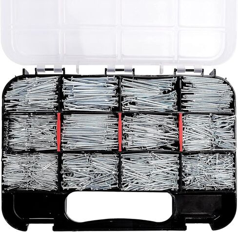 مجموعة متنوعة من الأظافر المكونة من 1500 قطعة من هونجواي، مسامير مجلفنة، 12 قطعة من الأسلاك ومسامير براد. in Kuwait