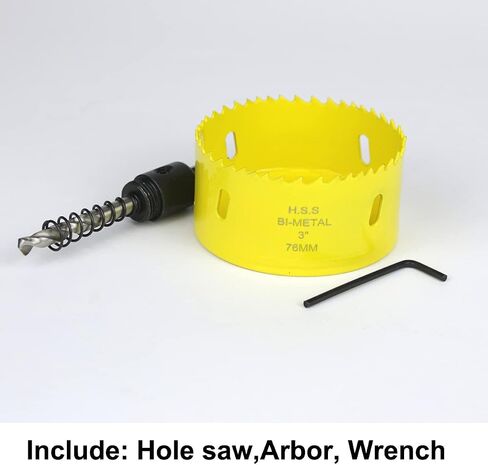 2-1/2 inch Hole Saw,64MM HSS Bi-Metal Hole Cutter with Mandrel Precision Cutting for Wood,Steel,Aluminium,Brass,Copper,Zinc in Saudi Arabia