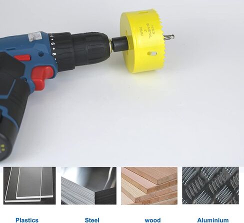 2-1/2 inch Hole Saw,64MM HSS Bi-Metal Hole Cutter with Mandrel Precision Cutting for Wood,Steel,Aluminium,Brass,Copper,Zinc in Saudi Arabia
