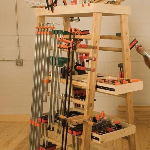 Woodworking Project Paper Plan to Build Clamp Rack in Saudi Arabia