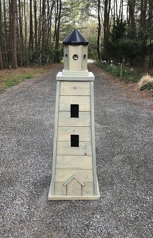 Woodworking Project Plans for a 5 ft. Garden Lighthouse. DIY Instruction guide includes photos at every step. in Kuwait