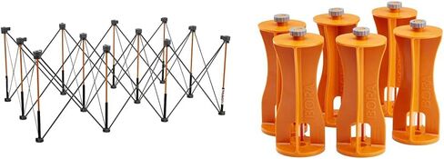 بورا حريش 4 قدم × 6 قدم 12 دعامة دعم العمل ومنشار محمول مع الملحقات، حامل عمل CK12S برتقالي in Saudi Arabia