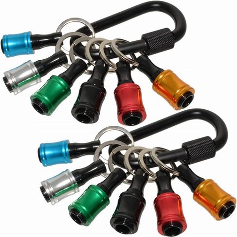 12PCS Bit Holders 1/4 Socket, Hex Shank Screwdriver Bit Holder for Impact Driver Drill Bit Keychain Extension Bar Quick Release Easy Change, Screwdriver Bit Holders for Tools & Home Improvement Gift in Saudi Arabia