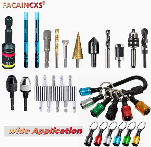 12PCS Bit Holders 1/4 Socket, Hex Shank Screwdriver Bit Holder for Impact Driver Drill Bit Keychain Extension Bar Quick Release Easy Change, Screwdriver Bit Holders for Tools & Home Improvement Gift in Saudi Arabia