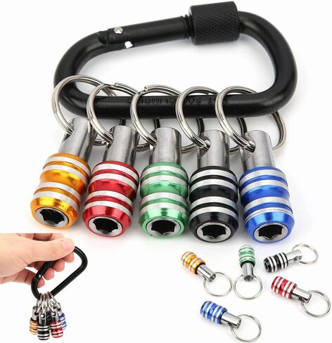 12PCS Bit Holders 1/4 Socket, Hex Shank Screwdriver Bit Holder for Impact Driver Drill Bit Keychain Extension Bar Quick Release Easy Change, Screwdriver Bit Holders for Tools & Home Improvement Gift in Saudi Arabia