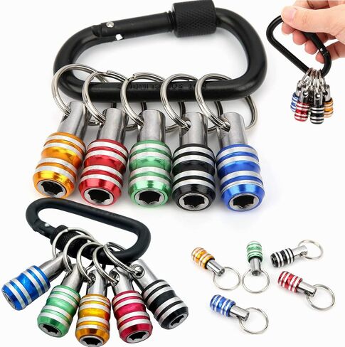 12PCS Bit Holders 1/4 Socket, Hex Shank Screwdriver Bit Holder for Impact Driver Drill Bit Keychain Extension Bar Quick Release Easy Change, Screwdriver Bit Holders for Tools & Home Improvement Gift in Saudi Arabia