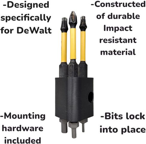 Drill Bit Holder - DeWalt 20v/12v. 1/4" inch Drill bit holder and tool organizer in Saudi Arabia