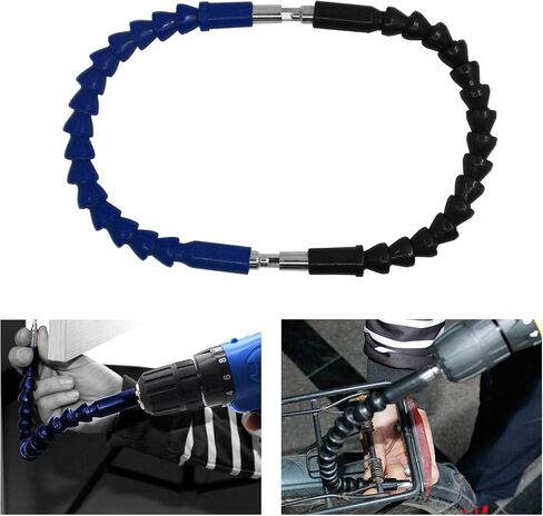 4 Pcs Flexible Drill Bit Extension, Screwdriver Soft Shafts, 11.6 inch, FineGood Universal Drill Connection - Black, Red, Blue, Orange in Saudi Arabia