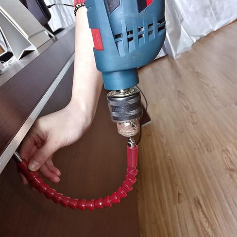 4 Pcs Flexible Drill Bit Extension, Screwdriver Soft Shafts, 11.6 inch, FineGood Universal Drill Connection - Black, Red, Blue, Orange in Saudi Arabia