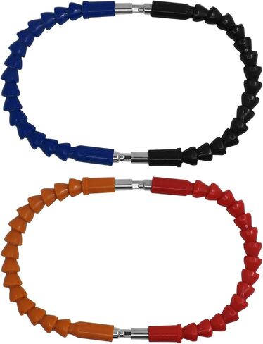 4 Pcs Flexible Drill Bit Extension, Screwdriver Soft Shafts, 11.6 inch, FineGood Universal Drill Connection - Black, Red, Blue, Orange in Saudi Arabia