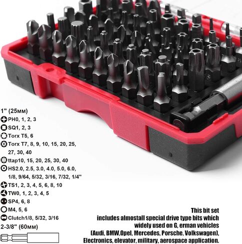 TORX PLUS IPR, Torx Plus 5-Point Tamper-Proof Security Bits (IPR 7-IPR 40), 25mm, 10 -Pieces, High Grade S2 Steel in Saudi Arabia