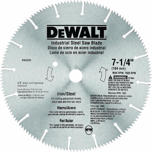 DEWALT Circular Saw Blade, 7 1/4 Inch, 16 Tooth, Metal Cutting (DW3330) in Saudi Arabia