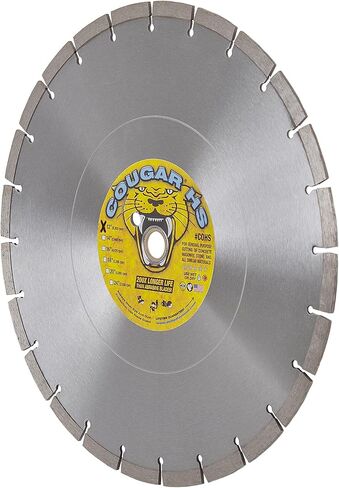 Cougar HS 18 Inch Diamond Concrete Saw Blade, Premium General Purpose Segmented Blade, Dry/Wet Cutting Concrete, Masonry, Brick, & Block 1" Arbor in Kuwait