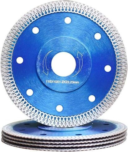 5Pcs/Box 4 in Diamond Saw Blade,Super Thin Porcelain Blade | Wet or Dry for Fast and Chip-Free Cutting of Porcelain Tile Granite Marble,5/8" to 7/8" Arbor Hole in Saudi Arabia