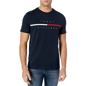Tommy Hilfiger Men's Short Sleeve Signature Stripe Graphic T-Shirt