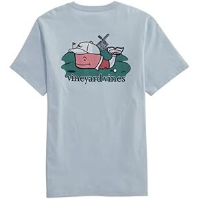 تي شيرت Vineyard Vines للرجال بأكمام قصيرة وجيب على شكل حوت الجولف in Kuwait