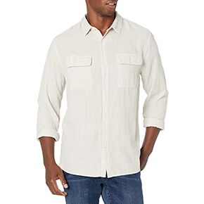 Vince Men's Double Face Garment Dye Long Sleeve
