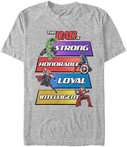 Marvel Big & Tall Classic This Dad is Avengers Core Characters Men's Tops Short Sleeve Tee Shirt in Saudi Arabia