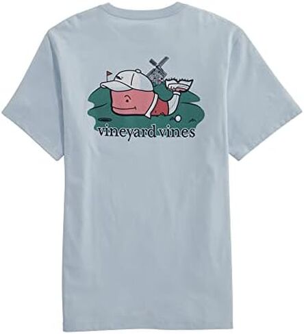 تي شيرت Vineyard Vines للرجال بأكمام قصيرة وجيب على شكل حوت الجولف in Kuwait