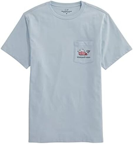 تي شيرت Vineyard Vines للرجال بأكمام قصيرة وجيب على شكل حوت الجولف in Kuwait