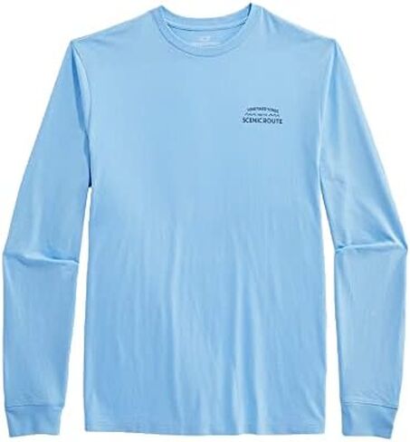 تي شيرت Vineyard Vines للرجال بأكمام طويلة وجيب على شكل طريق ذو مناظر طبيعية in Kuwait