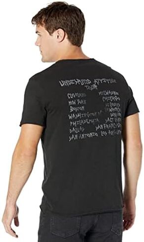 John Varvatos Men's Ss Raw Edge Tee Vintage Wash-Slayer Undisputed a in Saudi Arabia