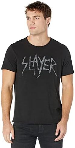 John Varvatos Men's Ss Raw Edge Tee Vintage Wash-Slayer Undisputed a in Saudi Arabia